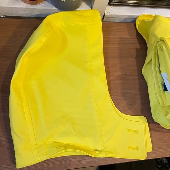 NWT Talbots Spring Jacket Coat Size Small Hello Yellow Detachable Hood Rain Go - Picture 11 of 16